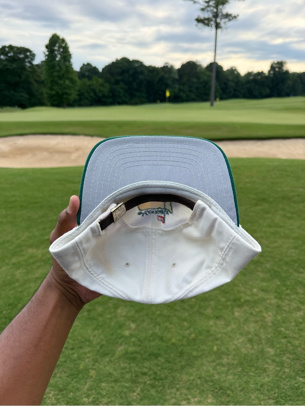 Vintage 90s Masters collection 2tone Green Brim Golf Hat likenew American needle - Picture 2 of 6
